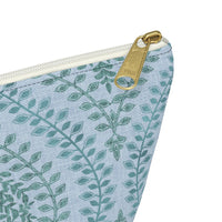 Mumbai Lace Accessory Pouch w T-bottom in Aqua